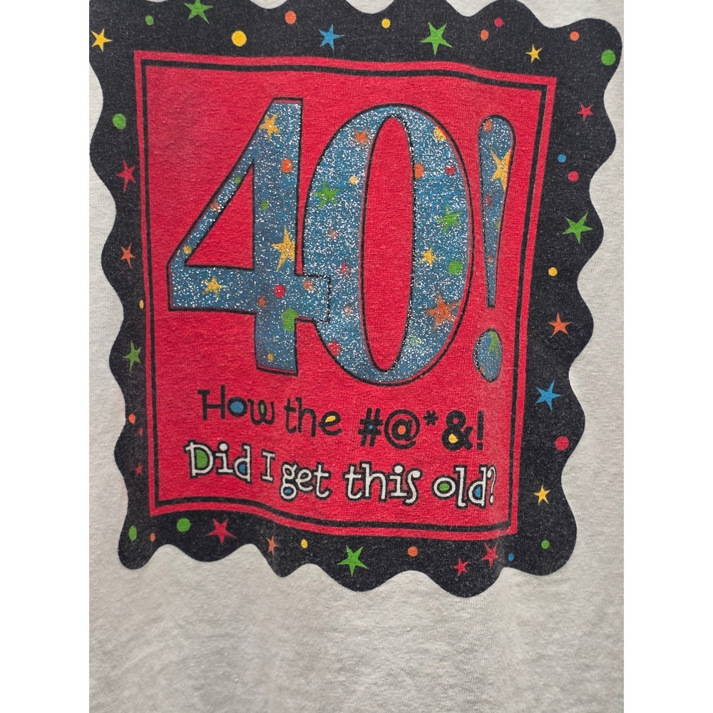 Tennessee River Mens XL White 40th Birthday Graphic Tee Funny Gag Gift Shirt